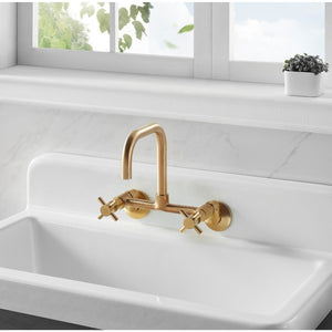 Petra Galley GCKWS331916W8 33-Inch x 19-Inch Cast Iron Wall Mount Kitchen Sink, White