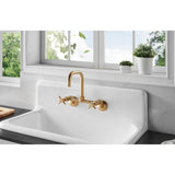 Petra Galley GCKWS362011 36-Inch x 20-Inch Cast Iron Wall Mount Kitchen Sink, White
