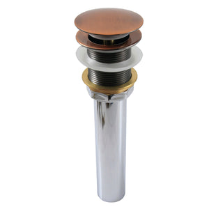 Trimscape GCL112AC Brass Pop Up Drain for Cast Iron Utility Sink, Antique Copper