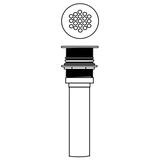 Hamat - GDR-2700 - Grid Drain with 6" tail piece