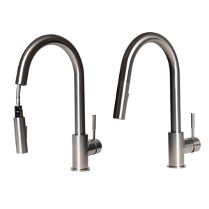 ZLINE Gemini Pull Down Single Handle Kitchen Faucet in Brushed Nickel (GEM-KF-BN)