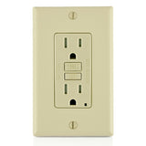 15 Amp, Self Test, Tamper-Resistant Slim GFCI Outlet with LED Indicator Light