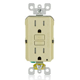 15 Amp, Self Test, Tamper-Resistant Slim GFCI Outlet with LED Indicator Light