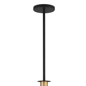 Gigi 1 Light Black + Aged Brass Mini Pendant GIG-813-BK-AG