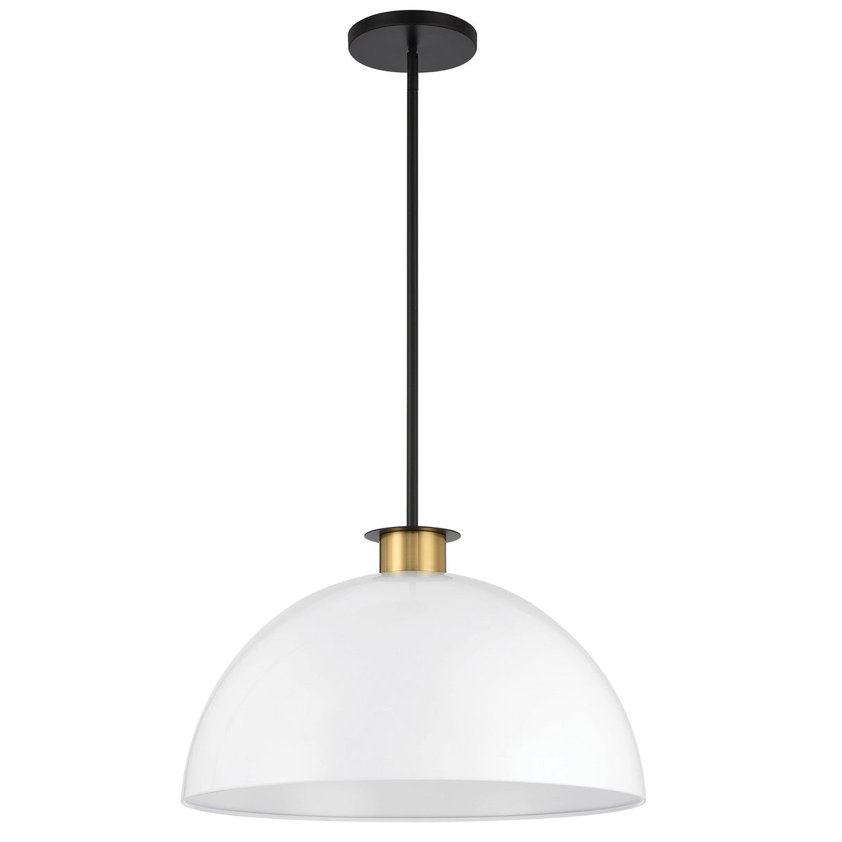 Gigi 1 Light Black + Aged Brass Chandelier GIG-815-BK-AG