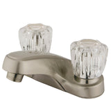 Americana GKB168LP Two-Handle 2-Hole Deck Mount 4" Centerset Bathroom Faucet, Brushed Nickel