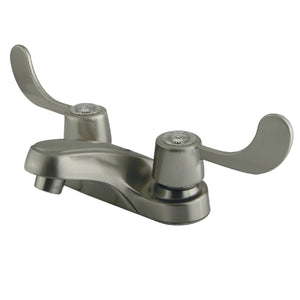 Vista GKB188LP Two-Handle 2-Hole Deck Mount 4" Centerset Bathroom Faucet, Brushed Nickel