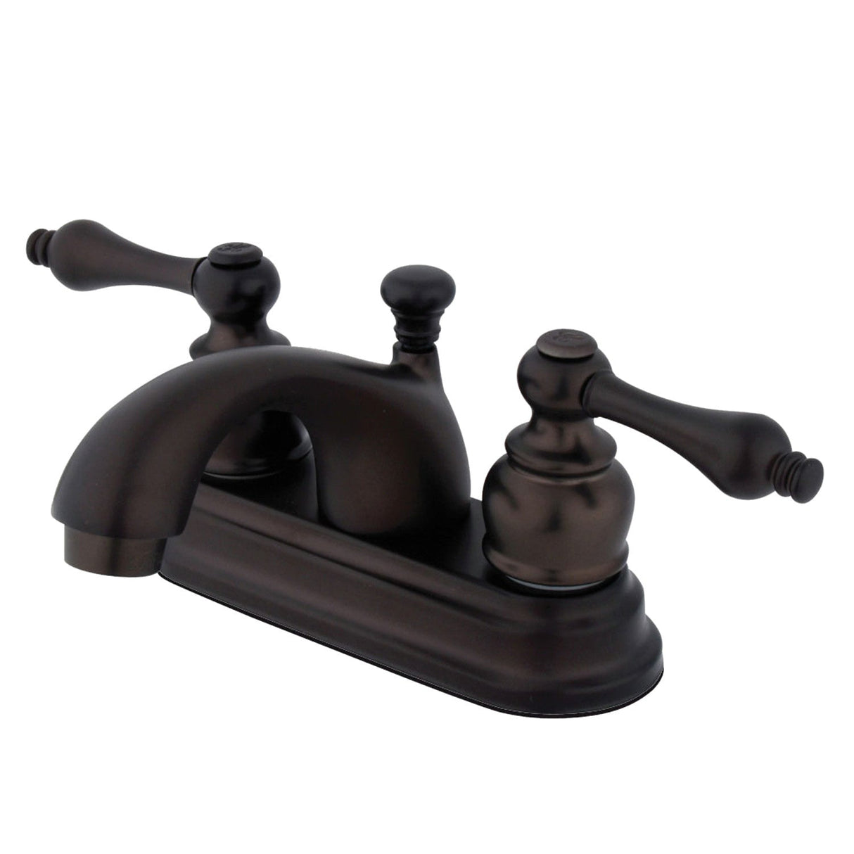 Vintage GKB2605AL Two-Handle 3-Hole Deck Mount 4" Centerset Bathroom Faucet with Plastic Pop-Up, Oil Rubbed Bronze