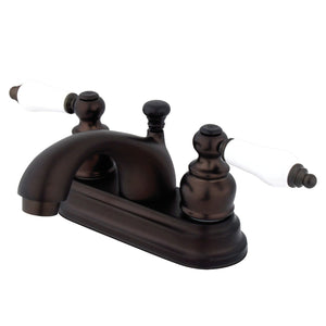 Vintage GKB2605PL Two-Handle 3-Hole Deck Mount 4" Centerset Bathroom Faucet with Plastic Pop-Up, Oil Rubbed Bronze