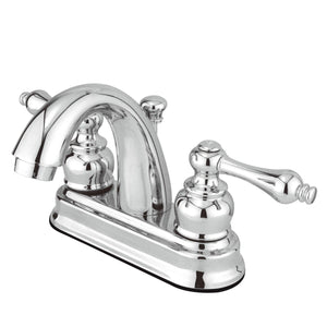 Restoration GKB5611AL Two-Handle 3-Hole Deck Mount 4" Centerset Bathroom Faucet with Plastic Pop-Up, Polished Chrome