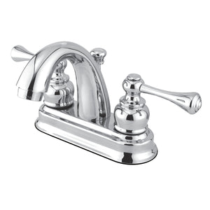 Vintage GKB5611BL Two-Handle 3-Hole Deck Mount 4" Centerset Bathroom Faucet with Plastic Pop-Up, Polished Chrome
