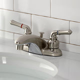 Magellan GKB628 Two-Handle 3-Hole Deck Mount 4" Centerset Bathroom Faucet with Plastic Pop-Up, Brushed Nickel