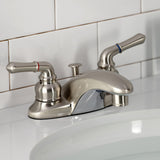 Magellan GKB628 Two-Handle 3-Hole Deck Mount 4" Centerset Bathroom Faucet with Plastic Pop-Up, Brushed Nickel