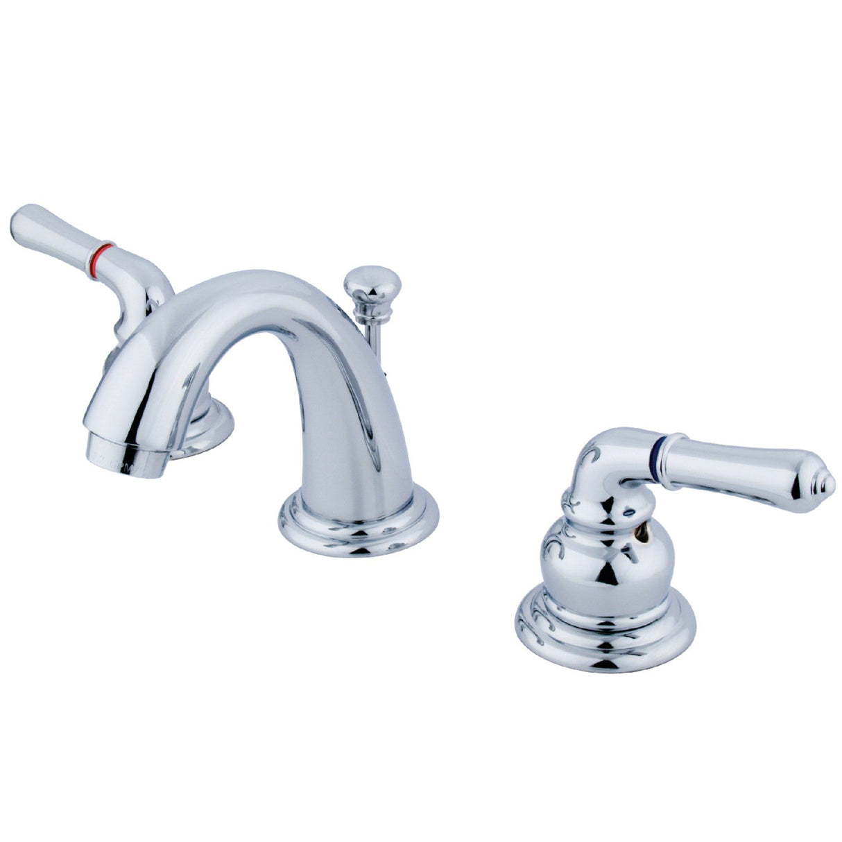 Magellan GKB911 Two-Handle 3-Hole Deck Mount Widespread Bathroom Faucet with Plastic Pop-Up, Polished Chrome