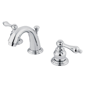 English Country GKB911AL Two-Handle 3-Hole Deck Mount Widespread Bathroom Faucet with Plastic Pop-Up, Polished Chrome