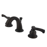 Royale GKB915FL Two-Handle 3-Hole Deck Mount Widespread Bathroom Faucet with Plastic Pop-Up, Oil Rubbed Bronze