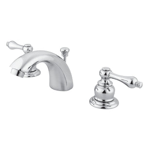 Magellan GKB941AL Two-Handle 3-Hole Deck Mount Mini-Widespread Bathroom Faucet with Plastic Pop-Up, Polished Chrome