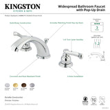 Royale GKB965FL Two-Handle 3-Hole Deck Mount Widespread Bathroom Faucet with Plastic Pop-Up, Oil Rubbed Bronze