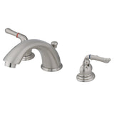 Magellan GKB968 Two-Handle 3-Hole Deck Mount Widespread Bathroom Faucet with Plastic Pop-Up, Brushed Nickel