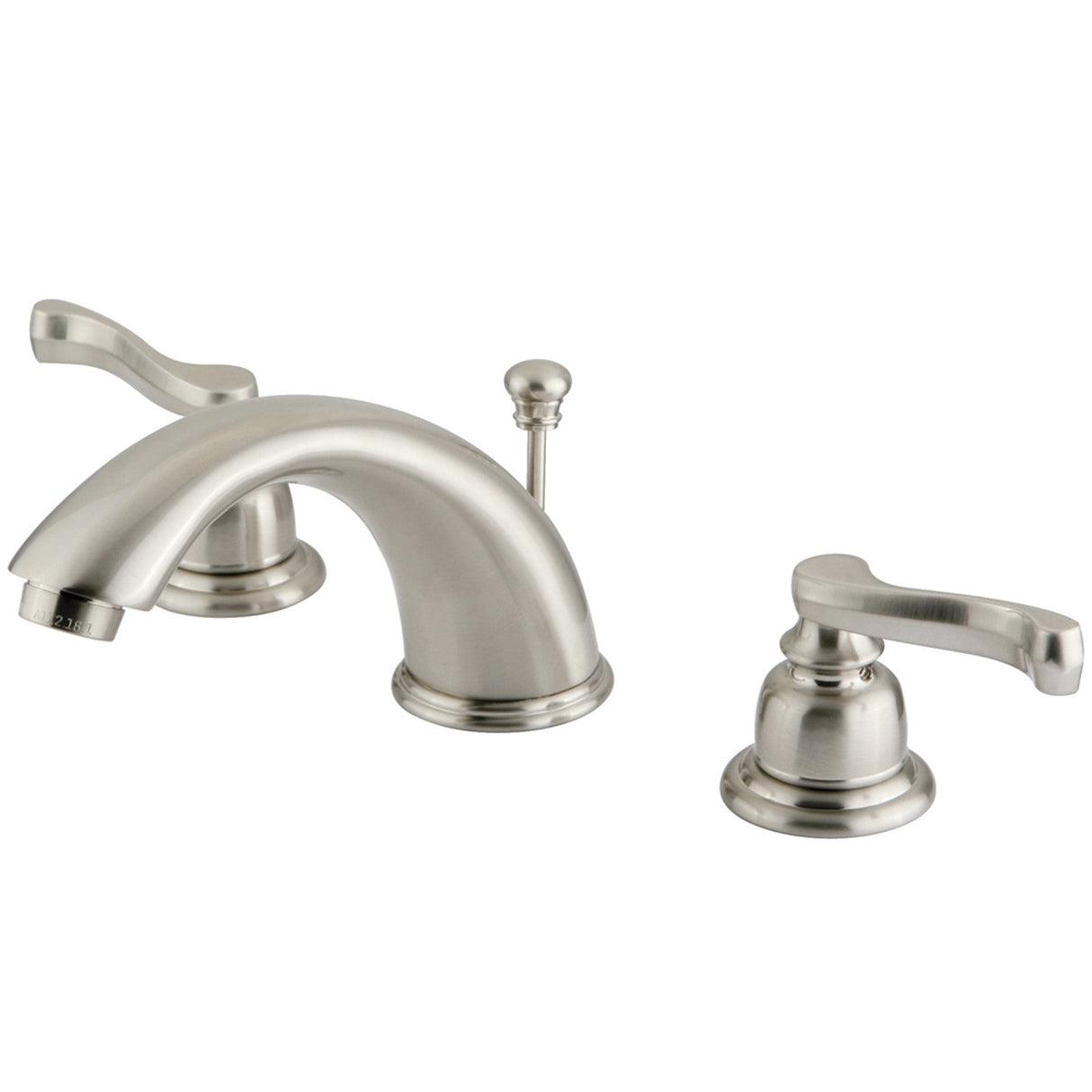 Royale GKB968FL Two-Handle 3-Hole Deck Mount Widespread Bathroom Faucet with Plastic Pop-Up, Brushed Nickel