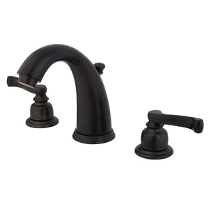 Royale GKB985FL Two-Handle 3-Hole Deck Mount Widespread Bathroom Faucet with Plastic Pop-Up, Oil Rubbed Bronze
