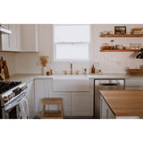 Arcticstone GKFA301810BC 30-Inch Solid Surface White Stone Apron-Front Single Bowl Farmhouse Kitchen Sink, Matte White