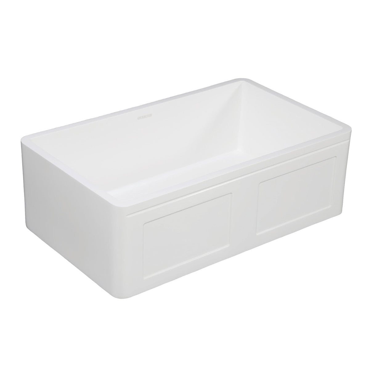 Arcticstone GKFA301810DS 30-Inch Solid Surface White Stone Apron-Front Single Bowl Farmhouse Kitchen Sink, Matte White