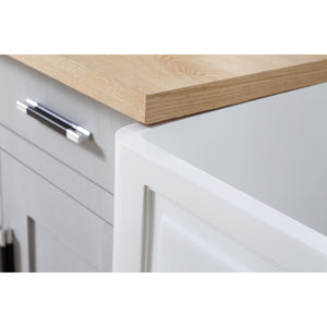Arcticstone GKFA361810LD 36-Inch Solid Surface White Stone Apron-Front Single Bowl Farmhouse Kitchen Sink, Matte White