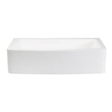 Arcticstone GKFA36229 36-Inch Solid Surface White Stone Apron-Front Single Bowl Farmhouse Kitchen Sink, Matte White