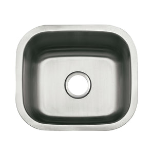 Loft GKUS16168 16-Inch Stainless Steel Undermount Single Bowl Bar Sink, Brushed