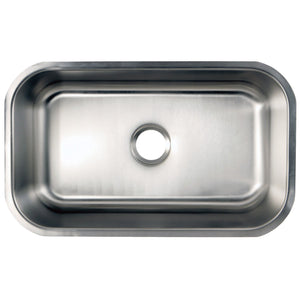 Loft GKUS3018 30-Inch Stainless Steel Undermount Single Bowl Kitchen Sink, Brushed