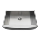 Uptowne GKUSF33209 33-Inch Stainless Steel Apron-Front Single Bowl Farmhouse Kitchen Sink, Brushed