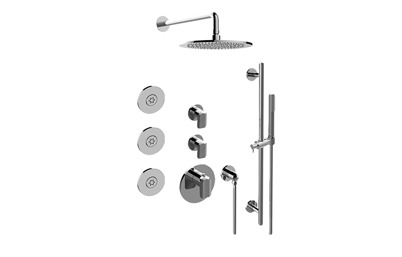 GRAFF Polished Chrome M-Series Full Thermostatic Shower System (Trim Only)  GL3.112SH-LM58E0-PC-T