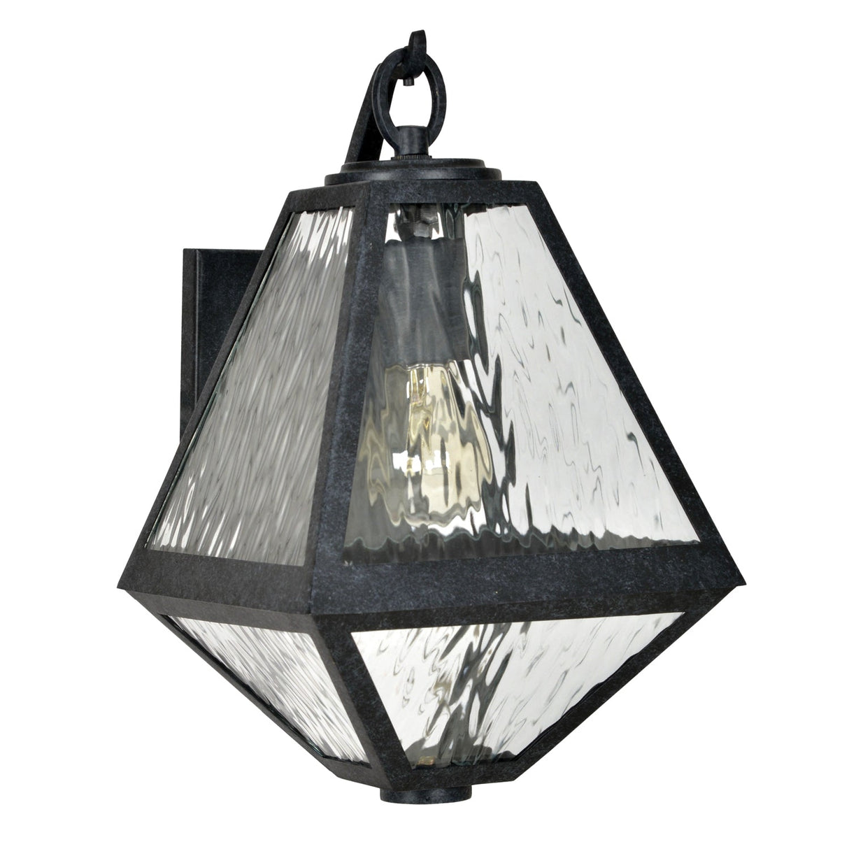 Brian Patrick Flynn for Crystorama Glacier 1 Light Black Charcoal Outdoor Sconce GLA-9701-WT-BC