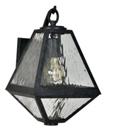 Brian Patrick Flynn for Crystorama Glacier 1 Light Black Charcoal Outdoor Sconce GLA-9701-WT-BC