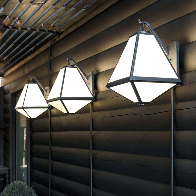 Brian Patrick Flynn for Crystorama Glacier 3 Light Black Charcoal Outdoor Sconce GLA-9702-OP-BC