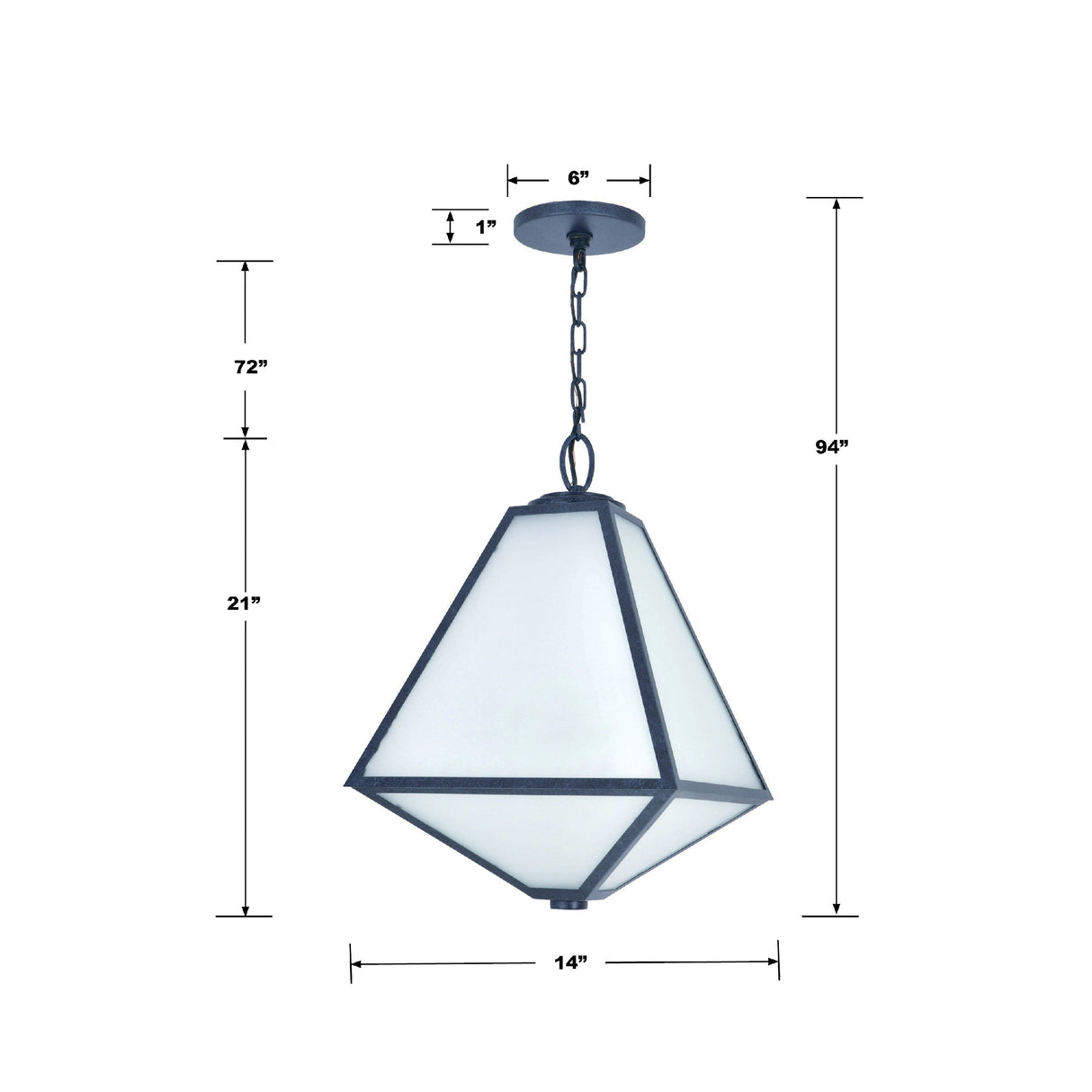Brian Patrick Flynn for Crystorama Glacier 3 Light Black Charcoal Outdoor Pendant GLA-9705-OP-BC