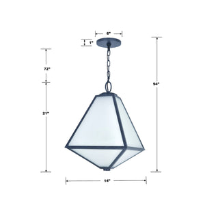 Brian Patrick Flynn for Crystorama Glacier 3 Light Black Charcoal Outdoor Pendant GLA-9705-OP-BC