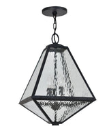 Brian Patrick Flynn for Crystorama Glacier 3 Light Black Charcoal Outdoor Pendant GLA-9705-WT-BC