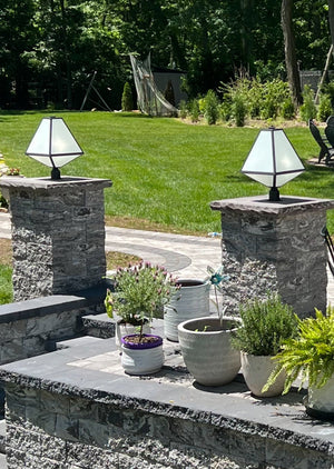 Brian Patrick Flynn for Crystorama Glacier 3 Light Black Charcoal Outdoor Post GLA-9709-OP-BC