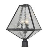 Brian Patrick Flynn for Crystorama Glacier 3 Light Black Charcoal Large Outdoor Post GLA-9709-WT-BC