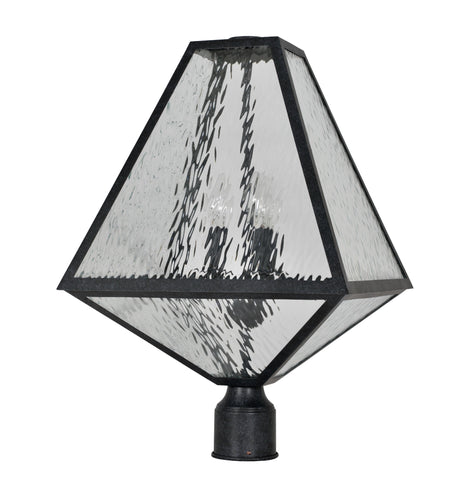 Brian Patrick Flynn for Crystorama Glacier 3 Light Black Charcoal Large Outdoor Post GLA-9709-WT-BC