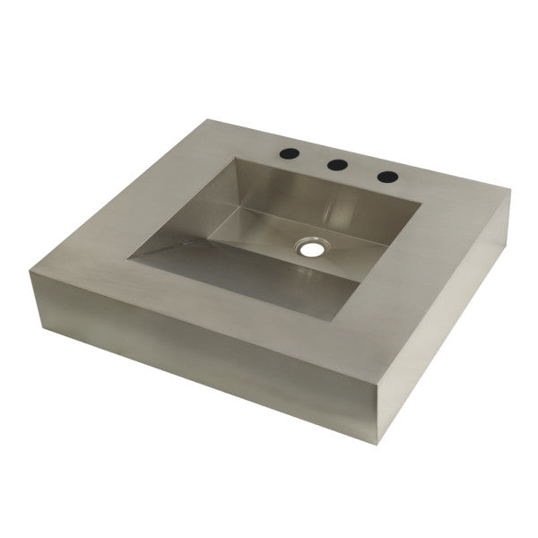 Kingston Commercial GLTS25225 25-Inch Stainless Steel Console Sink Top, Brushed