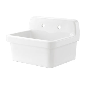 Doriteal GPKWS241917 24-Inch Ceramic Wall Mount Utility Sink, Glossy White