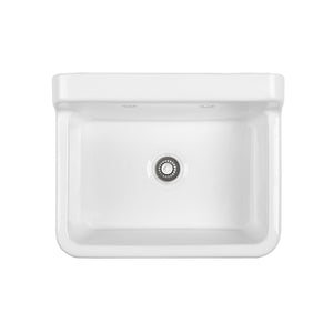 Doriteal GPKWS241917 24-Inch Ceramic Wall Mount Utility Sink, Glossy White