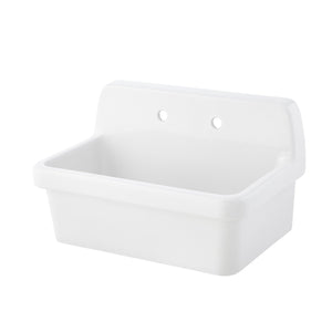 Doriteal GPKWS301918 30-Inch Ceramic Wall Mount Utility Sink, Glossy White