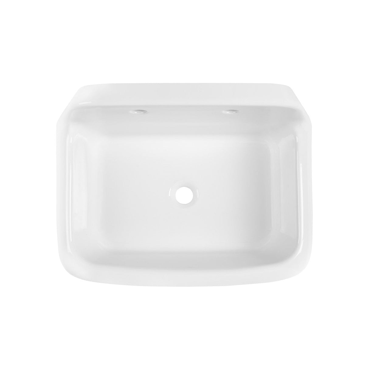 Doriteal GPLWS241715 24-Inch Ceramic Wall Mount Bathroom Sink, Glossy White