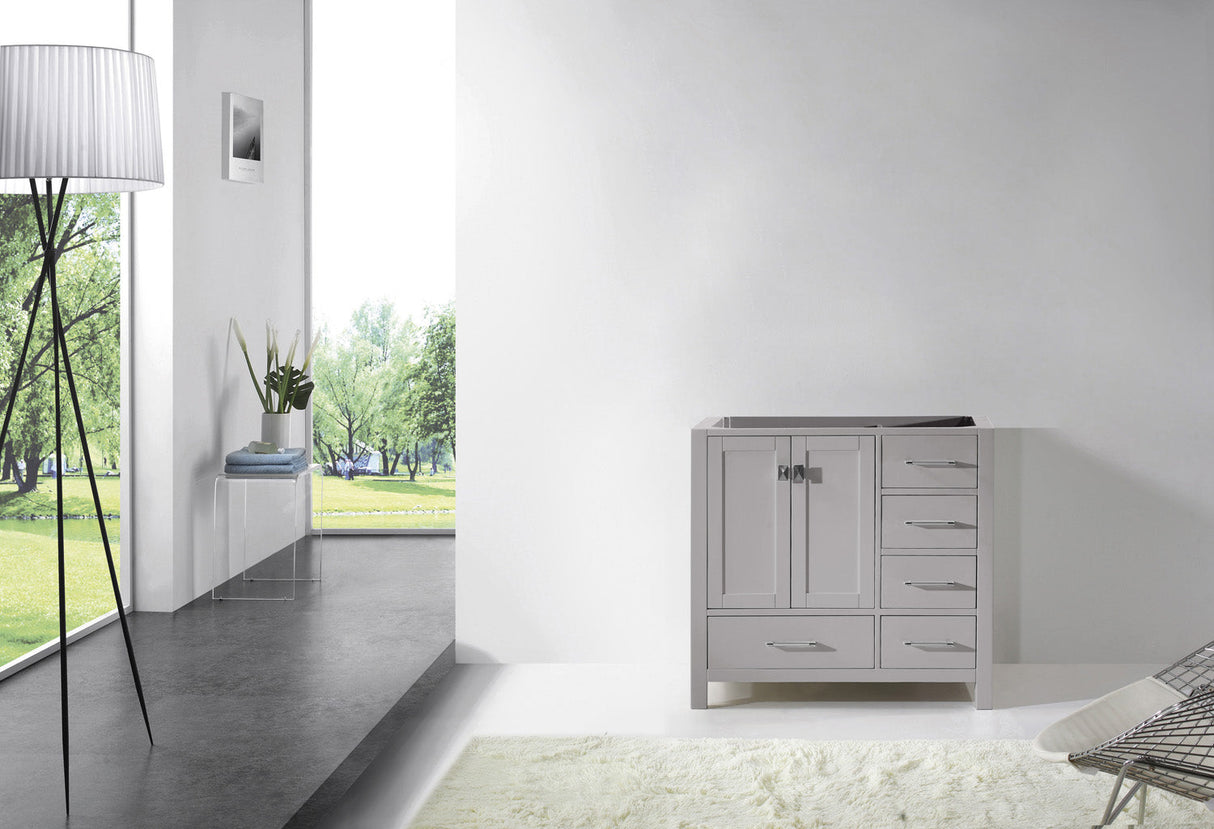 Virtu USA Caroline Avenue 36" Single Cabinet in White