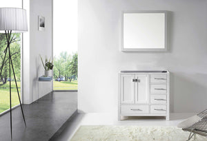 Virtu USA Caroline Avenue 36" Single Cabinet in White