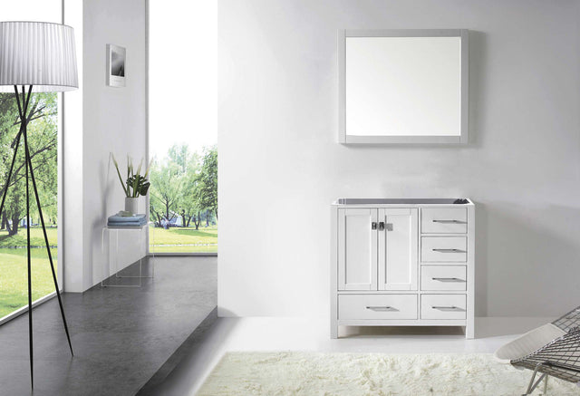 Virtu USA Caroline Avenue 36" Single Cabinet in White
